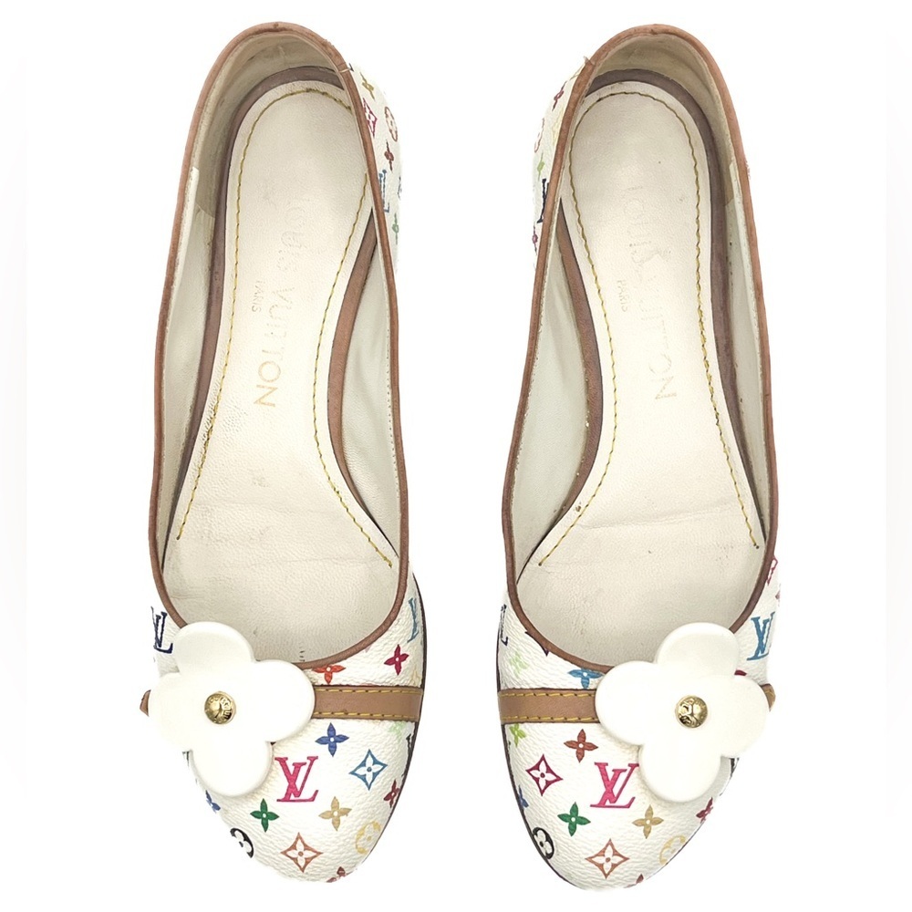 Louis Vuitton 2003 Takashi Murakami Romy Vintage Monogram Flower Ballerina Flats